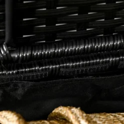 Outsunny Outdoor Deck Box & Shoe Storage, PE Rattan Wicker Towel Rack With Liner For Indoor, Outdoor, Pool, Toys, Garden Tools, Black -Swimline Shop GUEST 9602ef3e 6333 4b19 bd0b 5f0652667335