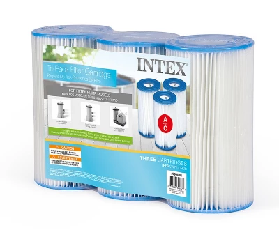 Intex Replacement Type A Filter Cartridge For Above Ground Pools 3-Pack 3 Intex Replacement Type A Filter Cartridge For Above Ground Pools 3-Pack