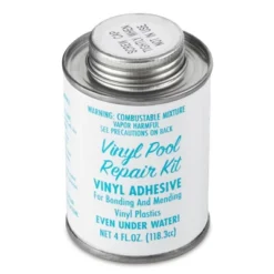 Swimline HydroTools 8815 4 Ounce Swimming Pool Vinyl Liner Underwater Repair Kit With Blue And Clear Patches And Easy Applicator Tool For Self Repair
