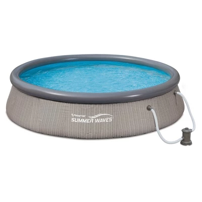 Summer Waves P10012362 Quick Set 12ft X 36in Outdoor Round Ring Inflatable Above Ground Swimming Pool With Filter Pump & Filter Cartridge 8 Summer Waves P10012362 Quick Set 12ft X 36in Outdoor Round Ring Inflatable Above Ground Swimming Pool With Filter Pump & Filter Cartridge - Image 6