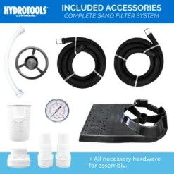 HYDROTOOLS By Swimline 24" Sand Filter Combo Set With Stand & Multi Port Valve, 4980 GPH, 300 Pound Sand Capacity -Swimline Shop GUEST aa1a8715 2e2c 4e8d 9725 a708869a2f3a