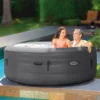 Intex Simple Spa 4 Person Outdoor Portable Inflatable Round Heated Hot Tub Spa With 100 Bubble Jets, Filter Pump And Cover, Gray -Swimline Shop GUEST b24c4b62 2aee 4a29 bb31 24e0c57ae703 1