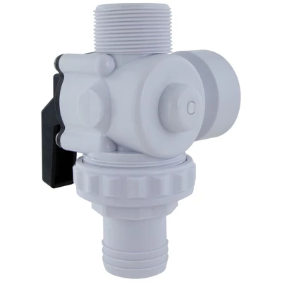 Swimline HydroTools Swimming Pool And Spa Standard Left Outlet 3-Way Valve 1.5" - White/Black 4 Swimline HydroTools Swimming Pool And Spa Standard Left Outlet 3-Way Valve 1.5" - White/Black - Image 2