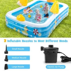 Costway Inflatable Swimming Pool Duck Themed Kiddie Pool W/ Sprinkler For Age 3+ -Swimline Shop GUEST ba4b37e2 7546 430a bfa3 f25488fffe54