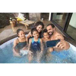 Bestway SaluSpa St Moritz AirJet 5 To 7 Person Inflatable Hot Tub Round Portable Outdoor Spa With 180 AirJets & EnergySense Energy Saving Cover, Brown 9 Bestway SaluSpa St Moritz AirJet 5 To 7 Person Inflatable Hot Tub Round Portable Outdoor Spa With 180 AirJets & EnergySense Energy Saving Cover, Brown -Swimline Shop GUEST bb816279 02a5 4016 bd99 3fe58bdbe094