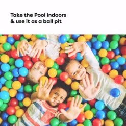 Galvanox Above Ground Inflatable Kiddie Pool Large Size Blow Up Swimming Pools Play Center Kids Children Family Outdoor Garden Backyard 120"x72"x22"