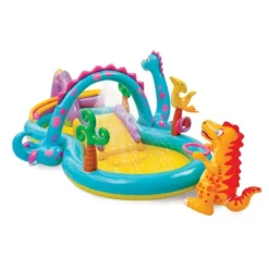 Intex Dinoland Play Center Kiddie Inflatable Pool And Dinosaur Water Splash Swimming Pool With Water Sprayers, Waterfalls, Slides, And Games -Swimline Shop GUEST c032ea6c 1290 47dc be13 f9b43d0107cc