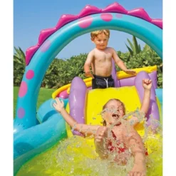 Intex Dinoland Backyard Kiddie Inflatable Swimming Pool And Inflatable Ocean Play Center Pool With Slides, Water Sprayers, Toys, And Games -Swimline Shop GUEST c03a9f43 dbd2 4912 bcad e07a5dc0468f