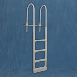 Main Access 200300T ProSeries 54 Inch Adjustable In Pool Step Ladder For Above Ground Swimming, Hot Tub, Jacuzzi, Bathtub, Sauna, Or Whirlpool, Taupe