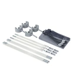 Intex 28054E Protective UPF 50 Plus Easy To Install Waterproof Canopy Cover For 9 Foot Or Smaller Rectangular Swimming Pools, Grey