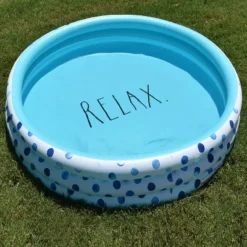 CocoNut Float Rae Dunn 54" Mini/Kiddie Pool - Indigo Polka Dot Patterned