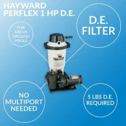 Hayward W3EC50C93S Perflex 1.5 HP D.E. Swimming Pool Filter Pump System