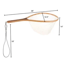 Leisure Sports Catch And Release Landing Fly Fishing Net - Natural Wood