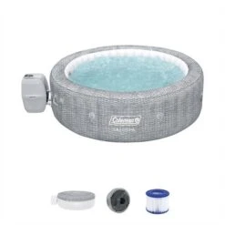 Coleman Sicily SaluSpa Inflatable Round Outdoor Hot Tub Spa With 180 Soothing AirJets, Filter Cartridge, And Insulated Cover 12 Coleman Sicily SaluSpa Inflatable Round Outdoor Hot Tub Spa With 180 Soothing AirJets, Filter Cartridge, And Insulated Cover -Swimline Shop GUEST ec7ba52e 9fbe 4da6 97a1 7d201a1cedd2