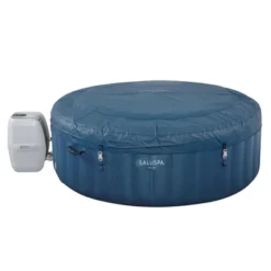 Bestway Milan SaluSpa 6 Person Inflatable Hot Tub With 140 AirJets, App Control, & EnergySense DuraPlus Waterproof Round Thermal Spa Cover, Gray -Swimline Shop GUEST ee3582e8 2357 4830 903b 989e29a41b8b