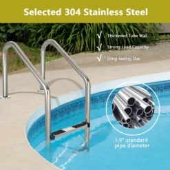Costway Stainless Steel Swimming Pool Ladder In-Ground 3-Step W/ Anti-Slip Step 14 Costway Stainless Steel Swimming Pool Ladder In-Ground 3-Step W/ Anti-Slip Step -Swimline Shop GUEST f01ed111 c153 4a45 863b aa8b054a6d44