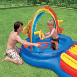 Intex 9.75ft X 6.3ft X 53in Rainbow Slide Kids Play Inflatable Pool Ring Center -Swimline Shop GUEST fa62b90d bf4a 45f5 89b5 b7bac733396f 1